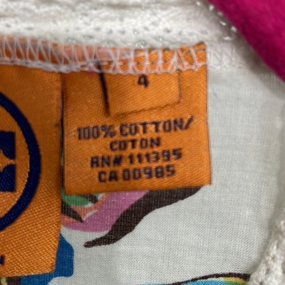 Tory Burch Women’s White Cotton Butterfly V-neck Long Sleeve Blouse - Picture 14 of 16